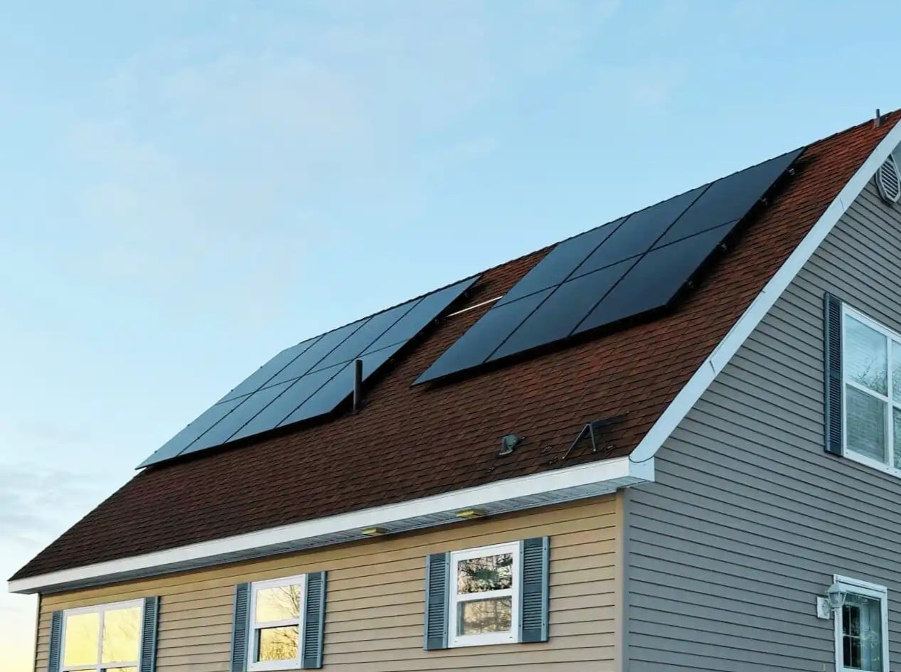 Solar panels on a roof