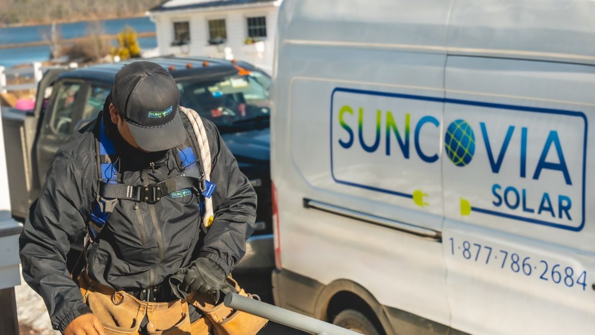 Suncovia van and team member